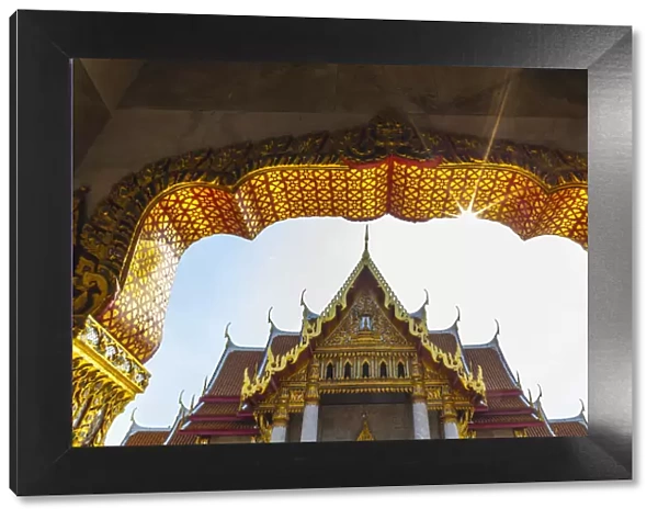 Thailand, Bangkok, Dusit Area, Wat Benchamabophit, Marble Temple, exterior
