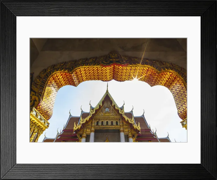 Framed Print : Thailand, Bangkok, Dusit Area, Wat Benchamabophit, Marble Temple, exterior Framed Print : Thailand, Bangkok, Dusit Area, Wat Benchamabophit, Marble Temple, exterior
