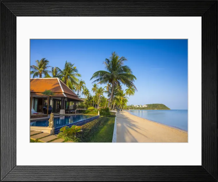 Framed Print : Private beachfront villa at Bo Phut beach, Koh Samui, Thailand Framed Print : Private beachfront villa at Bo Phut beach, Koh Samui, Thailand