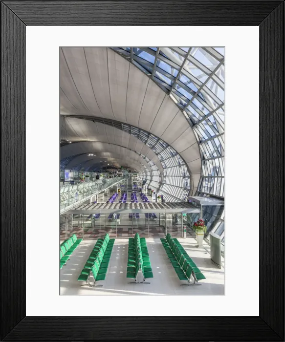 Framed Print : Thailand, Bangkok, Suvarnabhumi International Airport, BKK, interior Framed Print : Thailand, Bangkok, Suvarnabhumi International Airport, BKK, interior