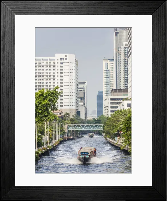 Framed Print : Thailand, Bangkok, Sukhumvit Area, Klong Saen Saeb, canal and water taxi Framed Print : Thailand, Bangkok, Sukhumvit Area, Klong Saen Saeb, canal and water taxi