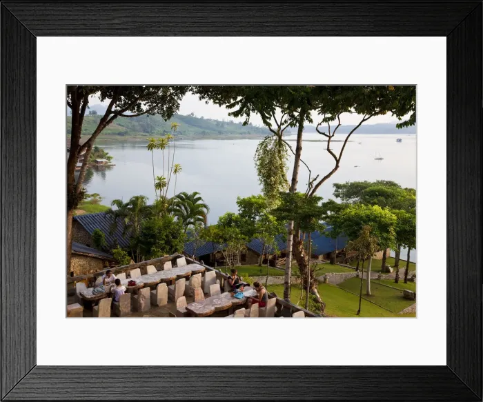 Framed Print : View over Khao Laem reservoir, Sangkhla Buri, Thailand