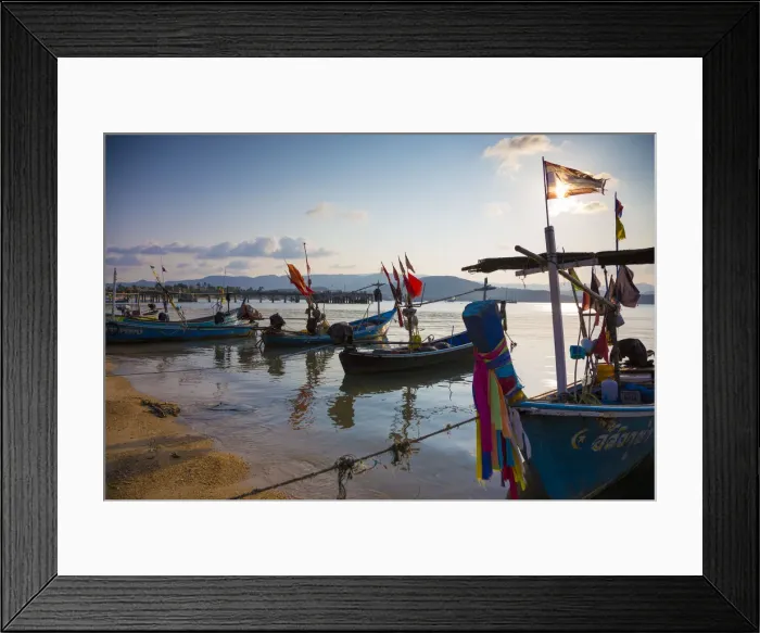 Framed Print : Fishing boats, Bo Phut, Koh Samui, Thailand Framed Print : Fishing boats, Bo Phut, Koh Samui, Thailand