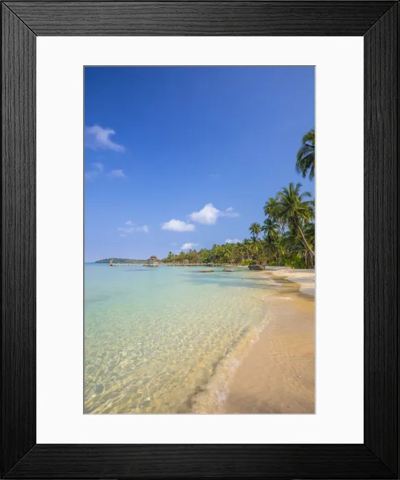 Framed Print : Tropical beach on an Island nr Ko Chang, Thailand