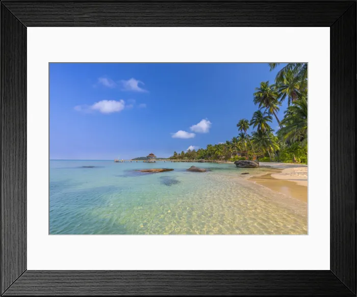 Framed Print : Tropical beach on an Island nr Ko Chang, Thailand Framed Print : Tropical beach on an Island nr Ko Chang, Thailand