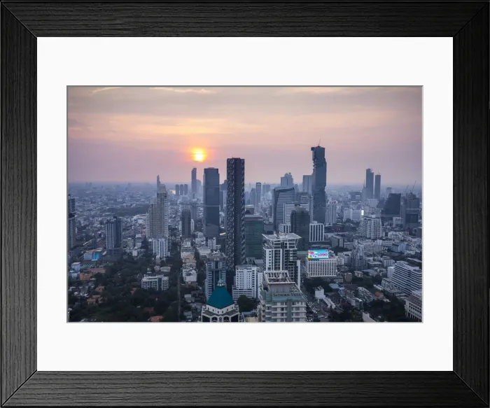 Framed Print : Silom and Sathorn skyline, Bangkok, Thailand Framed Print : Silom and Sathorn skyline, Bangkok, Thailand