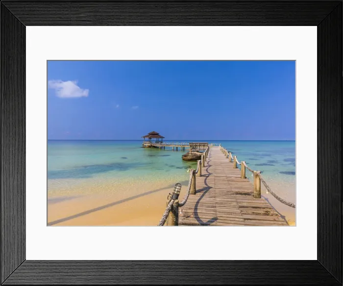 Framed Print : Tropical beach on an Island nr Ko Chang, Thailand Framed Print : Tropical beach on an Island nr Ko Chang, Thailand
