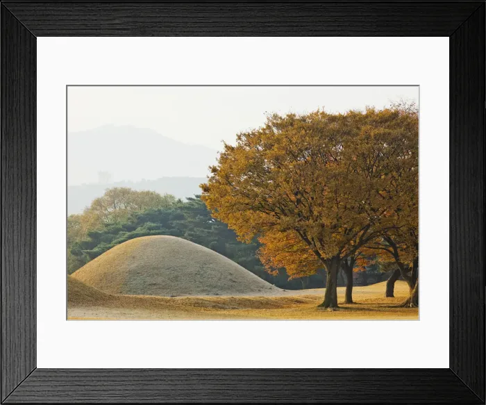 Framed Print : South Korea, Gyeongju, Royal Tomb of King Naemul of Silla Framed Print : South Korea, Gyeongju, Royal Tomb of King Naemul of Silla