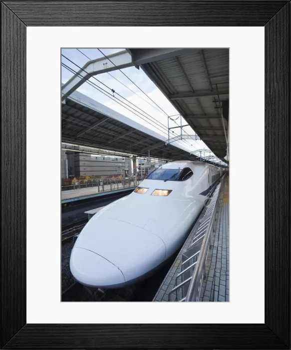 Framed Print : Japan, Kyoto Station, Shinkansen Train Framed Print : Japan, Kyoto Station, Shinkansen Train
