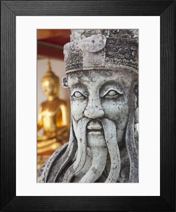 Framed Print : Thailand, Bangkok, Wat Pho, Chinese Statue Framed Print : Thailand, Bangkok, Wat Pho, Chinese Statue