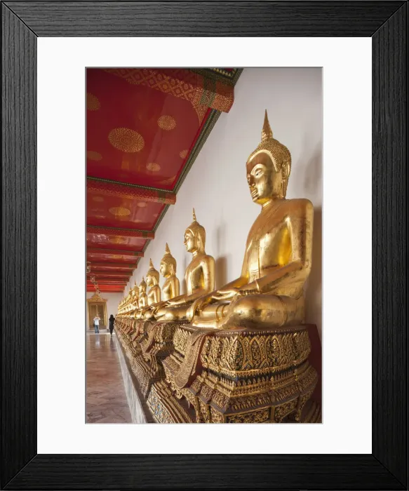 Framed Print : Thailand, Bangkok, Wat Pho, Buddha Statues