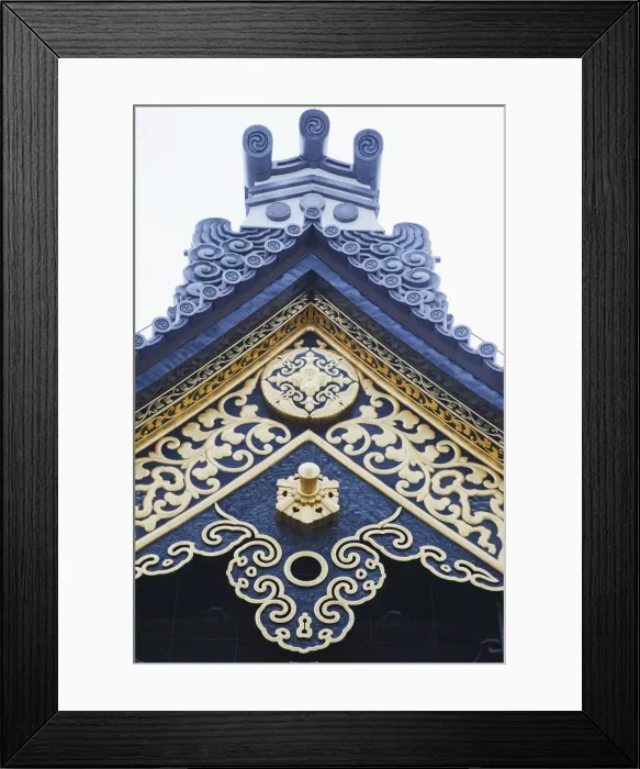 Framed Print : Japan, Kyoto, Nishi-Honganji Temple, Roofing Detail