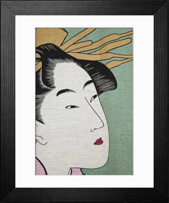 Framed Print : Japan, Kyoto, Detail of Ukiyo-e Painting depicting Geisha Framed Print : Japan, Kyoto, Detail of Ukiyo-e Painting depicting Geisha