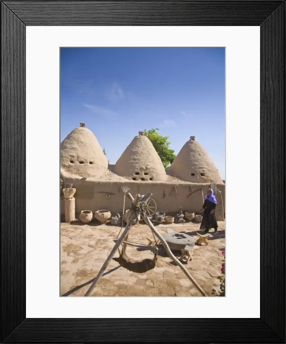 Framed Print : Turkey, Eastern Turkey, Harran, Traditional mud brick Beehive houses Framed Print : Turkey, Eastern Turkey, Harran, Traditional mud brick Beehive houses