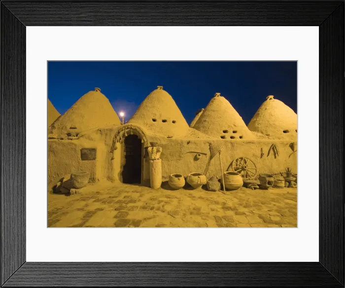 Framed Print : Turkey, Eastern Turkey, Harran, traditional Beehive houses at night Framed Print : Turkey, Eastern Turkey, Harran, traditional Beehive houses at night