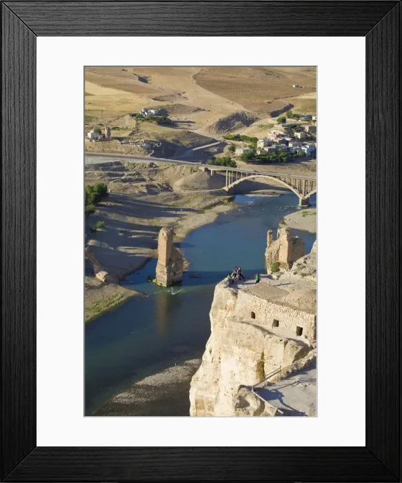 Framed Print : Turkey, Eastern Turkey, Hasankeyf, Tigris River, View from the Kale Fortress Framed Print : Turkey, Eastern Turkey, Hasankeyf, Tigris River, View from the Kale Fortress