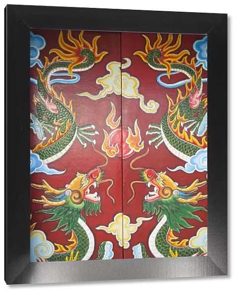 Vietnam, Hoi An, Chinese Temple Door, Dragon Motif