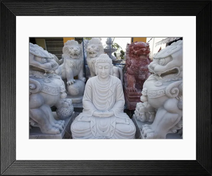 Framed Print : Vietnam, Hoi An, Marble Mountain, Marble Statues for Sale Framed Print : Vietnam, Hoi An, Marble Mountain, Marble Statues for Sale
