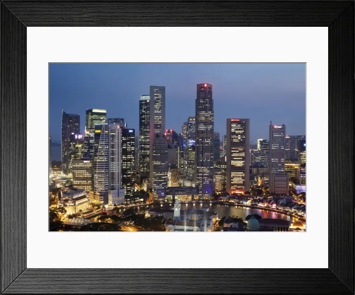 Framed Print : Singapore, City Skyline Framed Print : Singapore, City Skyline
