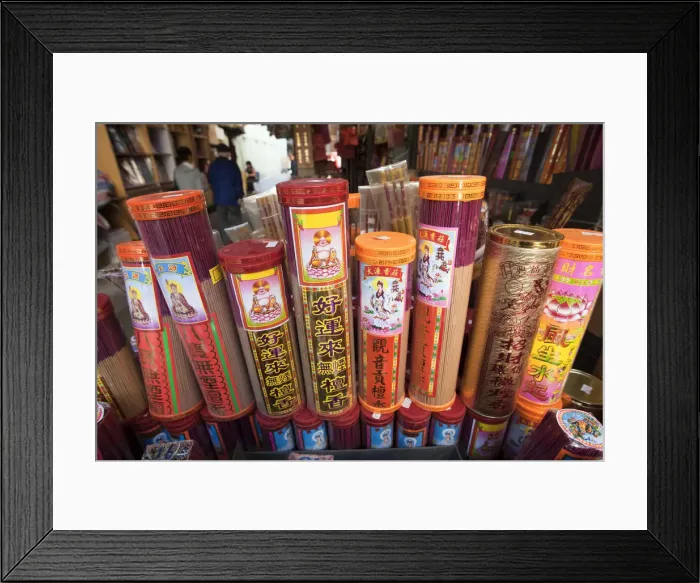 Framed Print : China, Hong Kong, Incense Shop Display Framed Print : China, Hong Kong, Incense Shop Display