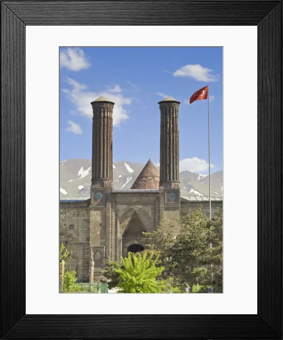 Framed Print : Turkey, Eastern Turkey, Erzurum, Twin minaret Seminary, Cifte Minareli Medrese Framed Print : Turkey, Eastern Turkey, Erzurum, Twin minaret Seminary, Cifte Minareli Medrese