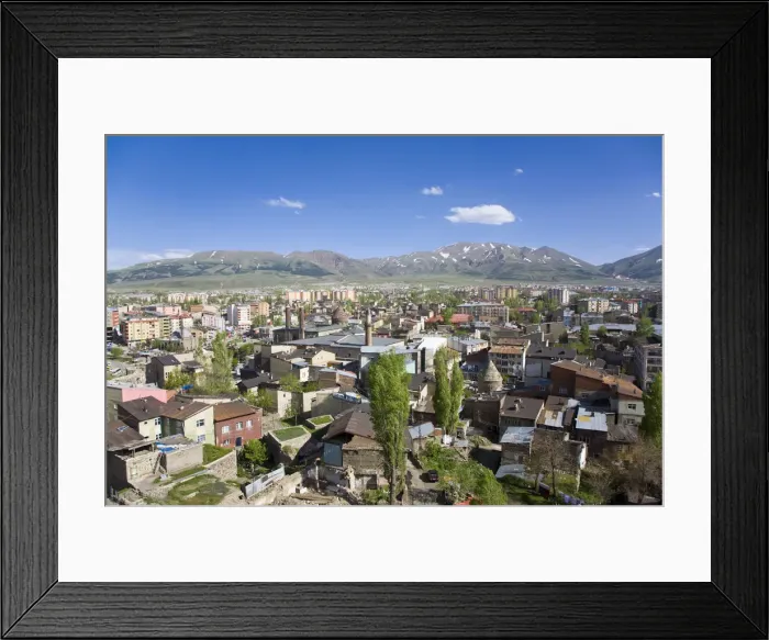 Framed Print : Turkey, Eastern Turkey, Erzurum, City View from Kale, Citadel Framed Print : Turkey, Eastern Turkey, Erzurum, City View from Kale, Citadel