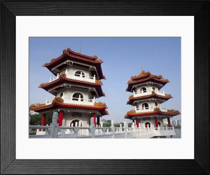 Framed Print : Singapore, Pagoda in the Chinese Garden Framed Print : Singapore, Pagoda in the Chinese Garden