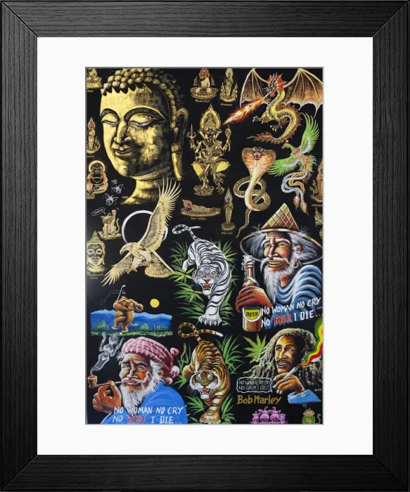 Framed Print : Thailand, Chiang Mai, Borsang Umbrella Village, Umbrella Artwork Sample Display Framed Print : Thailand, Chiang Mai, Borsang Umbrella Village, Umbrella Artwork Sample Display