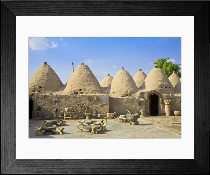Framed Print : Turkey, Eastern Turkey, Harran, Traditional mud brick Beehive houses Framed Print : Turkey, Eastern Turkey, Harran, Traditional mud brick Beehive houses