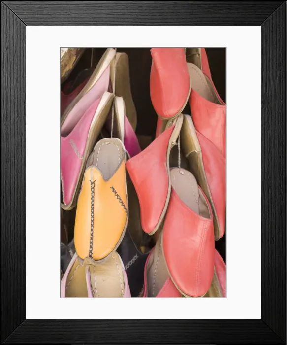 Framed Print : Turkey, Eastern Turkey, Gaziantep, Antep, Bazaar, Hand crafted leather shoes Framed Print : Turkey, Eastern Turkey, Gaziantep, Antep, Bazaar, Hand crafted leather shoes