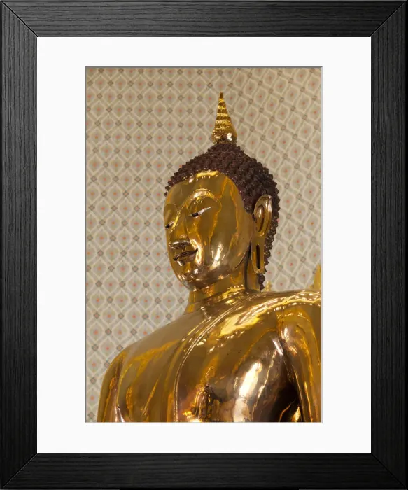 Framed Print : Thailand, Bangkok, Golden Buddha Statue in Wat Traimit