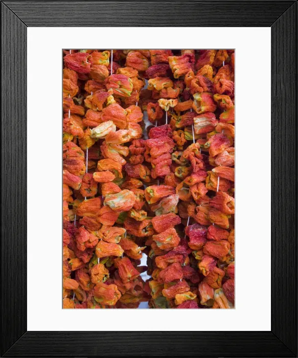 Framed Print : Turkey, Eastern Turkey, Gaziantep, Antep, Dried red peppers Framed Print : Turkey, Eastern Turkey, Gaziantep, Antep, Dried red peppers