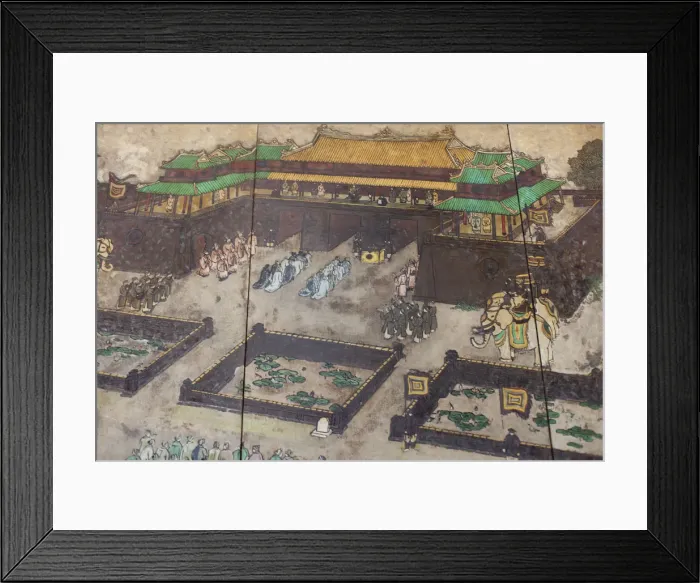 Framed Print : Vietnam, Hue, Citadel, Imperial Enclosure, Wall Painting inside Ngo Mon Gate Framed Print : Vietnam, Hue, Citadel, Imperial Enclosure, Wall Painting inside Ngo Mon Gate