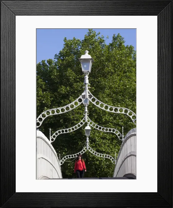 Framed Print : Republic of Ireland, Dublin, Halfpenny Bridge Framed Print : Republic of Ireland, Dublin, Halfpenny Bridge