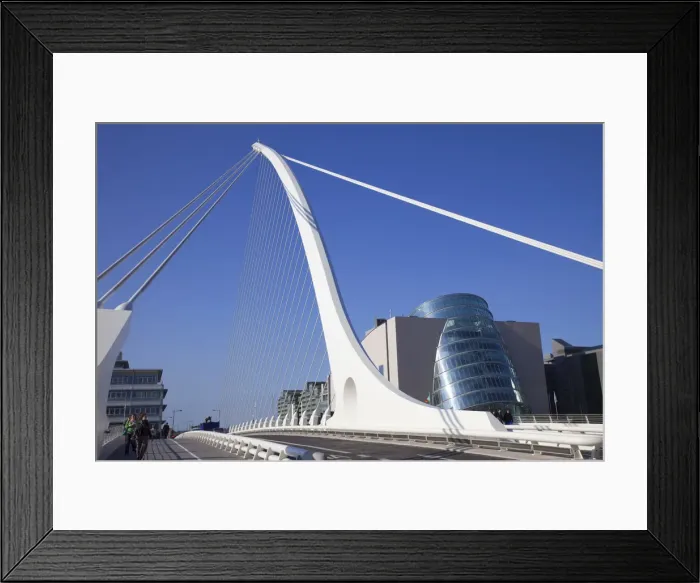 Framed Print : Republic of Ireland, Dublin, The Samuel Beckett Bridge, Designer and Architect Santiago Framed Print : Republic of Ireland, Dublin, The Samuel Beckett Bridge, Designer and Architect Santiago