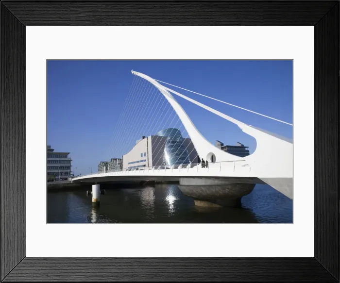 Framed Print : Republic of Ireland, Dublin, The Samuel Beckett Bridge, Designer and Architect Santiago
