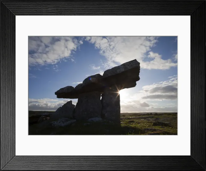 Framed Print : Republic of Ireland, County Clare, The Burren, Poulnabrone Dolmen Framed Print : Republic of Ireland, County Clare, The Burren, Poulnabrone Dolmen