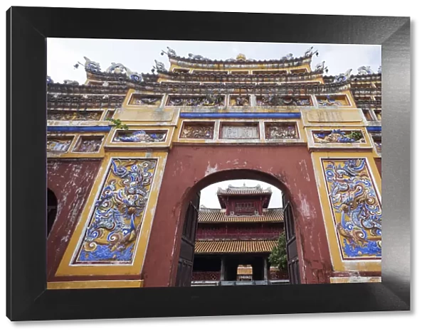 Vietnam, Hue, Citadel, Imperial Enclosure, To Mieu Temple Gateway