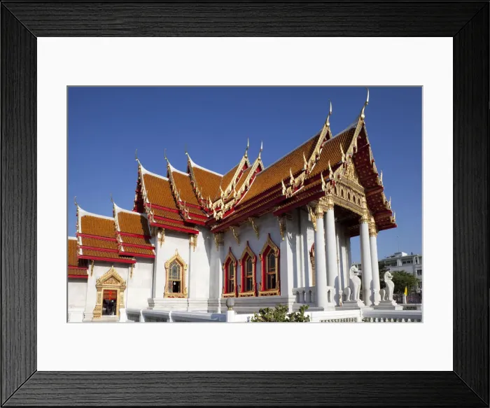 Framed Print : Thailand, Bangkok, Marble Temple, Wat Benchamabophit Framed Print : Thailand, Bangkok, Marble Temple, Wat Benchamabophit