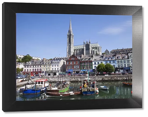 Republic of Ireland, County Cork, Cobh Harbour and St. Colmans Cathedral