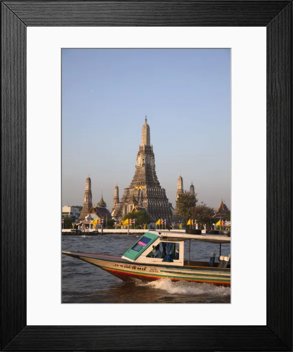Framed Print : Thailand, Bangkok, Wat Arun and Chao Praya River Framed Print : Thailand, Bangkok, Wat Arun and Chao Praya River