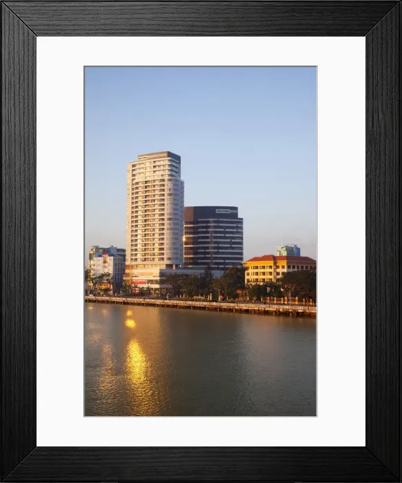 Framed Print : Vietnam, Danang, City Skyline and Han River Framed Print : Vietnam, Danang, City Skyline and Han River