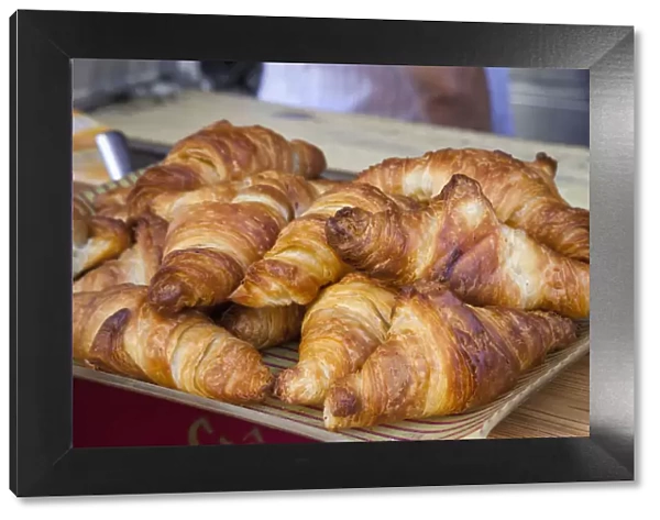 France, Paris, Croissant Display in Patisserie Shop