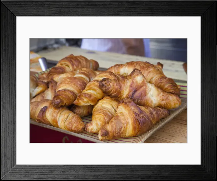 Framed Print : France, Paris, Croissant Display in Patisserie Shop
