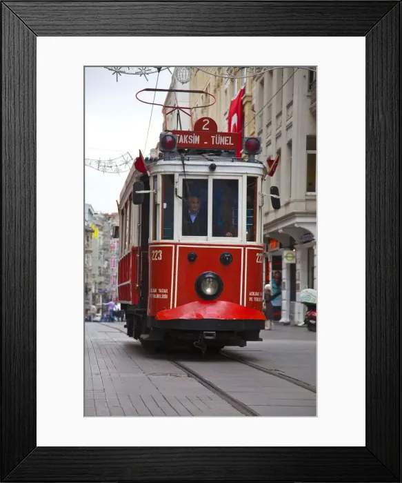 Framed Print : Nostalgic tram on Istiklal Caddasi, Beyoglu area, Istanbul, Turkey Framed Print : Nostalgic tram on Istiklal Caddasi, Beyoglu area, Istanbul, Turkey