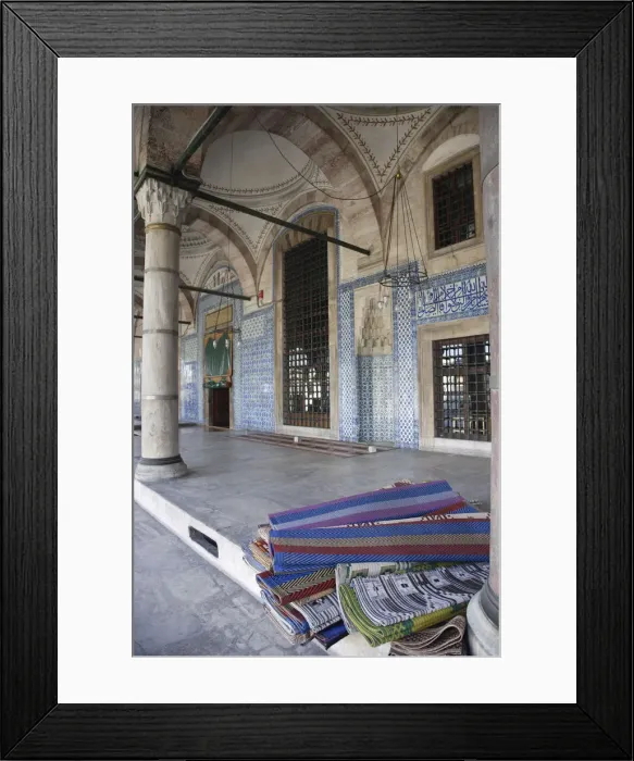Framed Print : Prayer Mats at the entrance of the Rustem Pasha Mosque, Istanbul, Turkey Framed Print : Prayer Mats at the entrance of the Rustem Pasha Mosque, Istanbul, Turkey