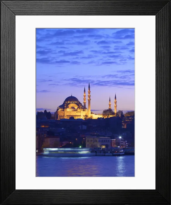 Framed Print : Suleymaniye Mosque at Dusk, Istanbul, Turkey Framed Print : Suleymaniye Mosque at Dusk, Istanbul, Turkey