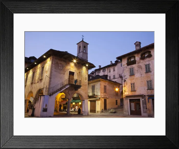 Framed Print : Italy, Piedmont, Lake Orta, Orta Town, Piazza Mario Motta Framed Print : Italy, Piedmont, Lake Orta, Orta Town, Piazza Mario Motta
