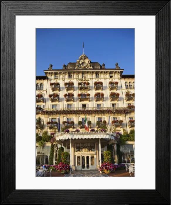 Framed Print : Italy, Piedmont, Lake Maggiore, Stresa, Grand Hotel des Iles Borromees