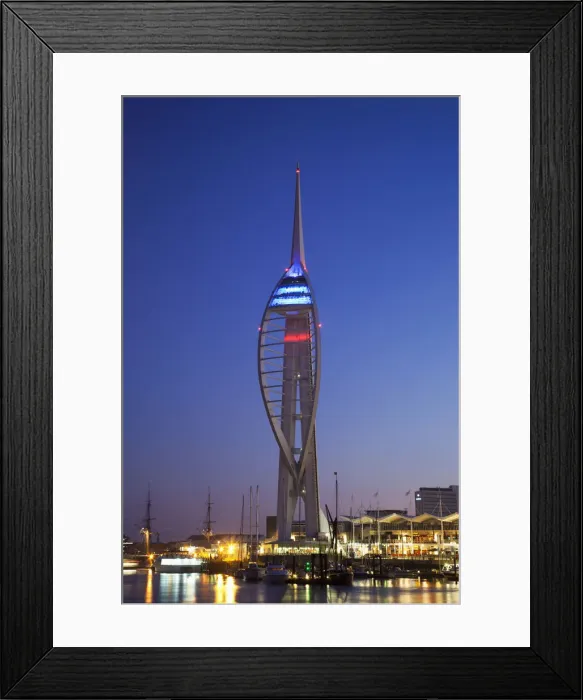 Framed Print : England, Hampshire, Portsmouth, Night View of Spinnaker Tower Framed Print : England, Hampshire, Portsmouth, Night View of Spinnaker Tower
